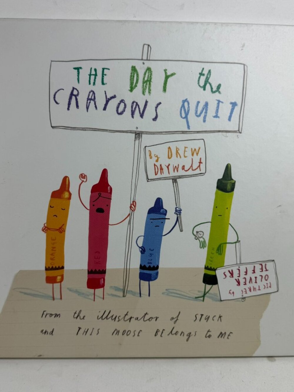 The Day the Crayons Quit Drew Daywalt Oliver Jeffers Hardcover Children's Book